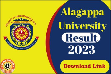 Alagappa University Result 2023: Download UG & PG Results .